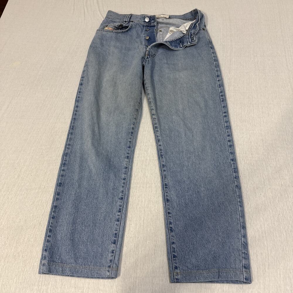 Diesel Saddle Jeans Mens 29x29 Light Blue Vintage 90s Tapered Relaxed Fit Italy